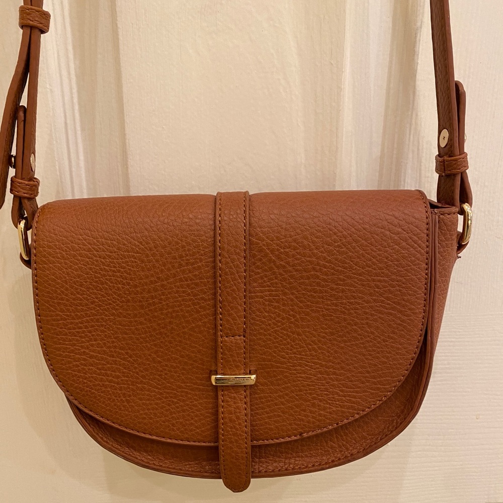 Cognac Saddle purse